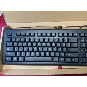 Katydid USB Wired Keyboard Black Full Size QWERTY PR1101U 697737-001 NEW